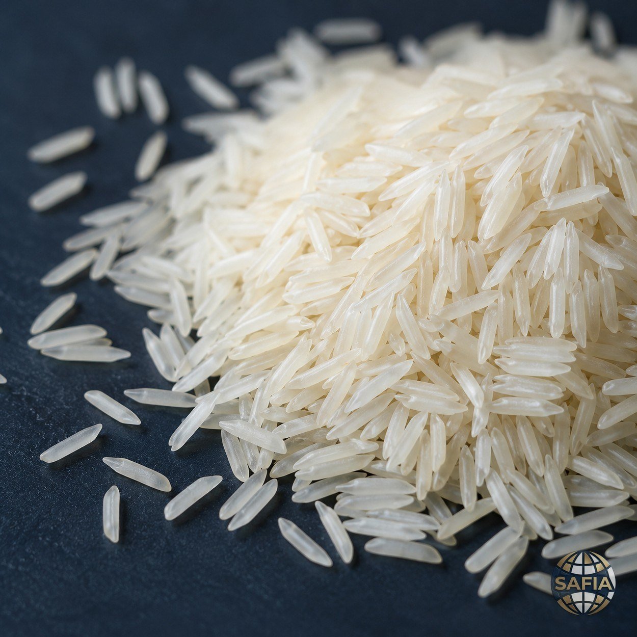 IRRI-6 Long Grain — SAFIA premium rice — representative rice image